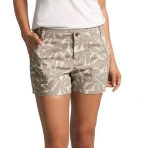 The North Face Gray Cargo Shorts with All-Over Pattern